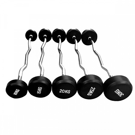 Штанга изогнутая фиксированная WB-07 Hix Fitness 9 шт. общий вес 270кг.